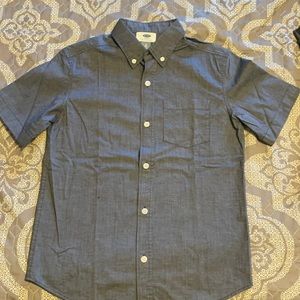 Old Navy Boys Size M (8) Blue Chambray Shirt